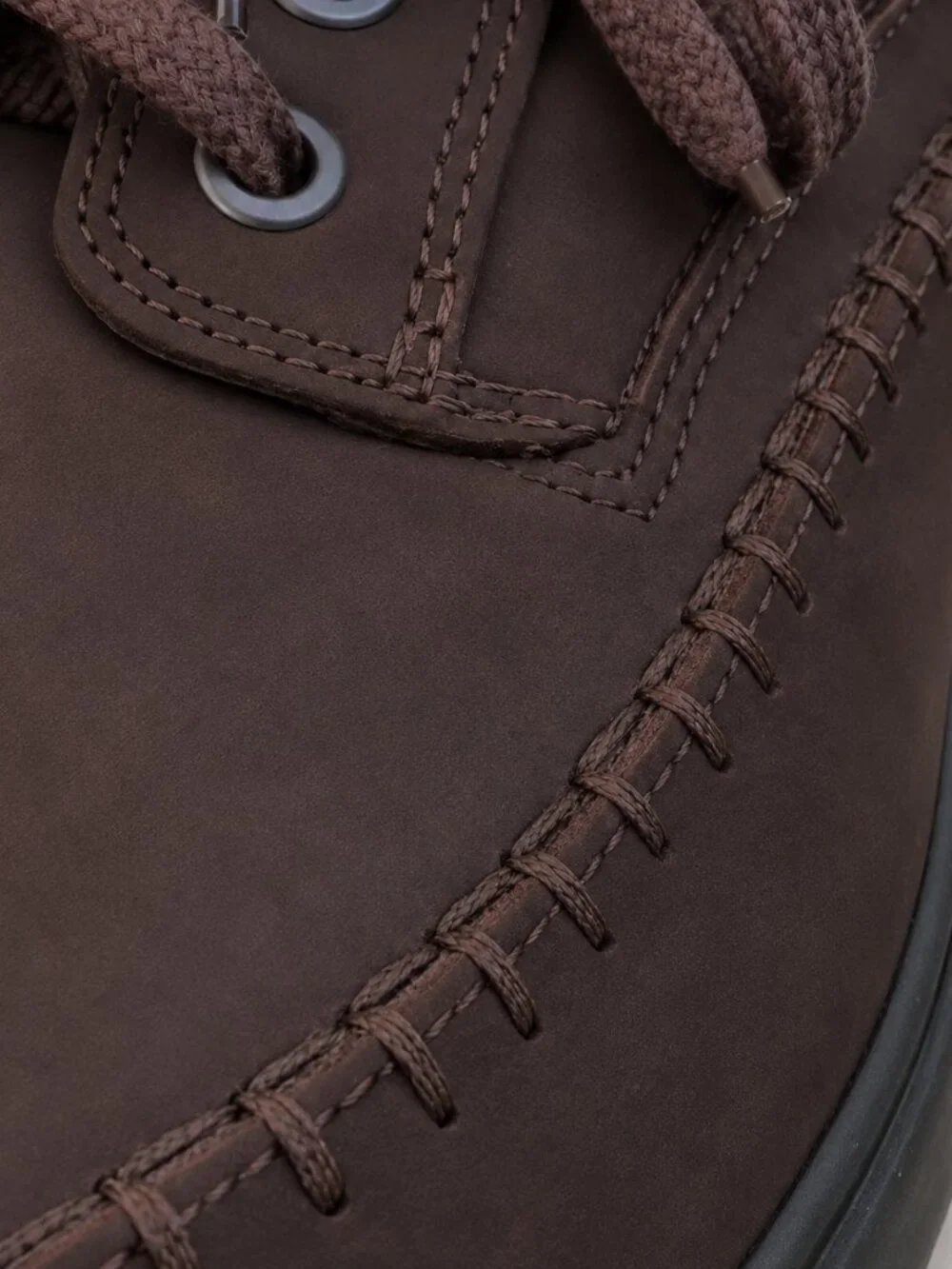 ECCO Men’s Brown Nubuck Moc Toe Comfort Lace-Up Shoes EU 42 US 8–8.5